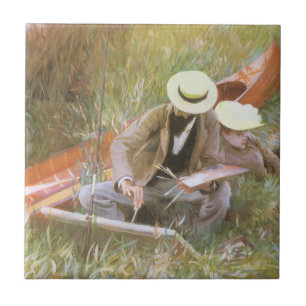 Paul Helleu Sketching mit Seiner Ehefrau von JS Sa Fliese