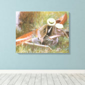 Paul Helleu Sketching mit Seiner Ehefrau von JS Sa Leinwanddruck (Insitu (Holzboden))