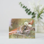 Paul Helleu Sketching mit Seiner Ehefrau von JS Sa Postkarte (Stehend Vorderseite)