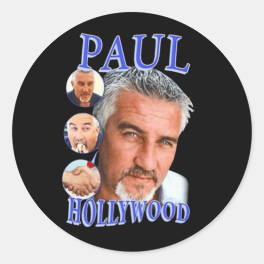 Paul Hollywood Runder Aufkleber (Vorderseite)