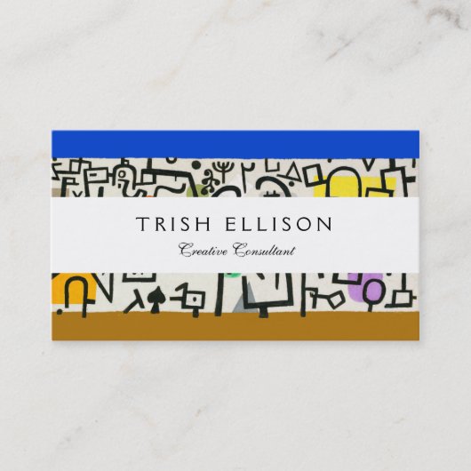 Paul Klee Abstract Expressionist Rich Harbour Visitenkarte (Vorderseite)