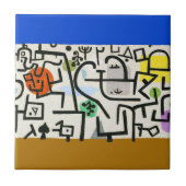 Paul Klee Abstrakt Expressionist Rich Harbour Fliese (Vorderseite)