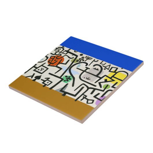 Paul Klee Abstrakt Expressionist Rich Harbour Fliese (Seite)