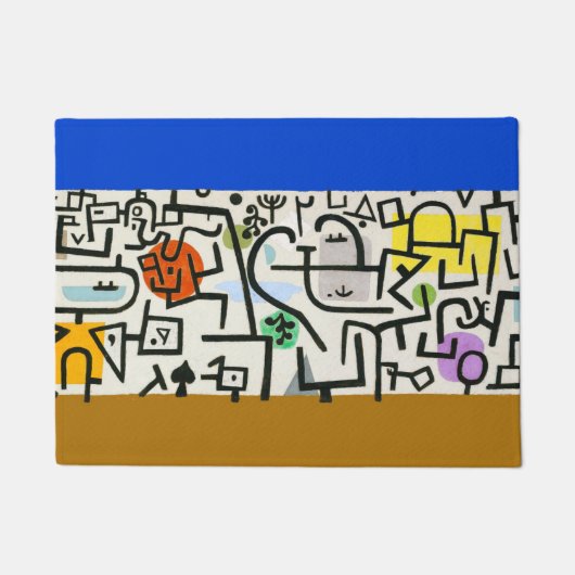 Paul Klee Abstrakt Expressionist Rich Harbour Fußmatte (Vorderseite)