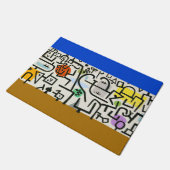 Paul Klee Abstrakt Expressionist Rich Harbour Fußmatte (Schrägansicht)