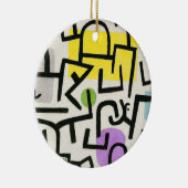 Paul Klee Abstrakt Expressionist Rich Harbour Keramik Ornament (Rechts)