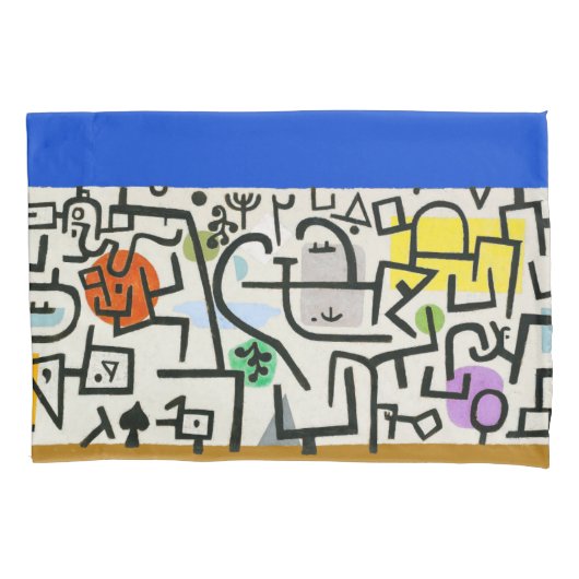 Paul Klee Abstrakt Expressionist Rich Harbour Kissenbezug (Vorderseite)