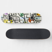 Paul Klee Abstrakt Expressionist Rich Harbour Skateboard (Horizontal)