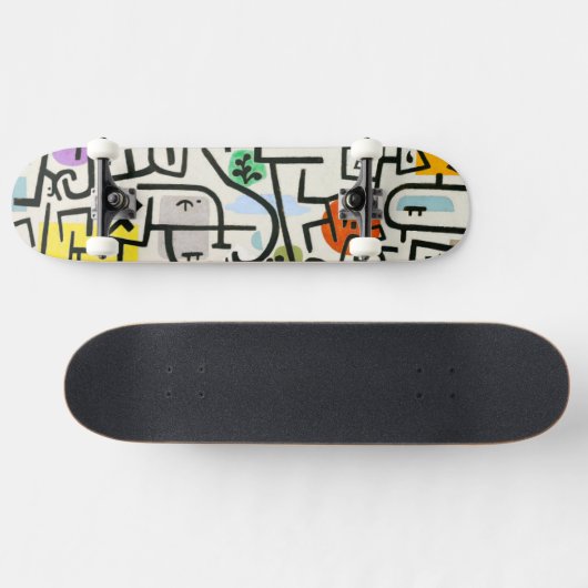 Paul Klee Abstrakt Expressionist Rich Harbour Skateboard (Horizontal)