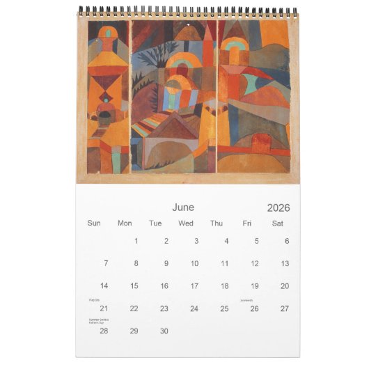 Paul Klee Abstrakt Geometric Kalender (Jun 2026)