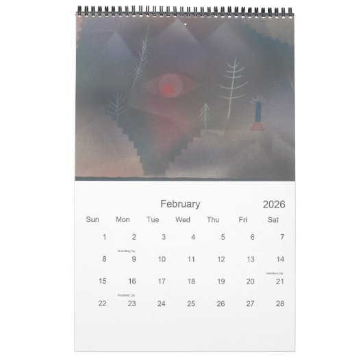 Paul Klee Abstrakt Geometric Kalender (Feb 2026)