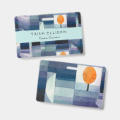 Paul Klee Abstrakt Tree Blue Painting Ausweis (Vorder- & Rückseite)