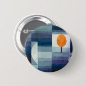 Paul Klee Abstrakt Tree Blue Painting Button (Vorne & Hinten)