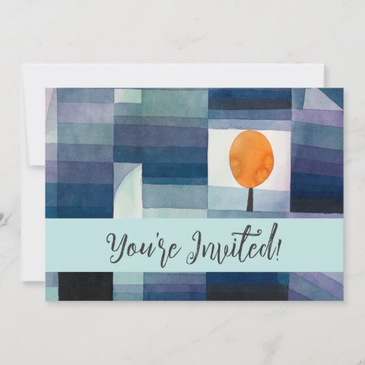 Paul Klee Abstrakt Tree Blue Painting Einladung (Vorderseite)