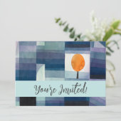 Paul Klee Abstrakt Tree Blue Painting Einladung (Stehend Vorderseite)