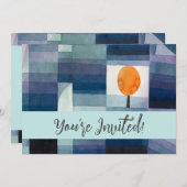 Paul Klee Abstrakt Tree Blue Painting Einladung (Vorne/Hinten)