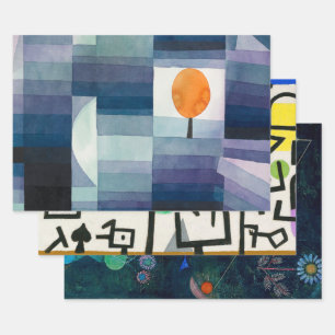 Paul Klee Abstrakt Tree Blue Painting Geschenkpapier Set