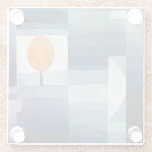 Paul Klee Abstrakt Tree Blue Painting Glasuntersetzer (Rückseite)