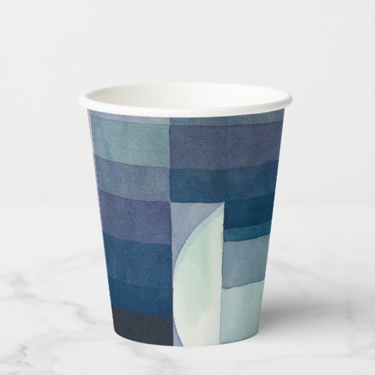 Paul Klee Abstrakt Tree Blue Painting Pappbecher (Vorderseite)