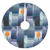 Paul Klee Abstrakt Tree Blue Painting Polyester Weihnachtsbaumdecke (Vorderseite)