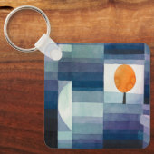 Paul Klee Abstrakt Tree Blue Painting Schlüsselanhänger (Vorderseite)