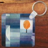 Paul Klee Abstrakt Tree Blue Painting Schlüsselanhänger (Rückseite)