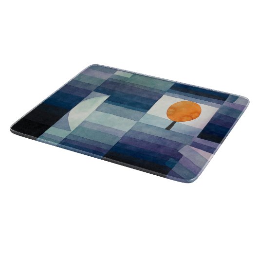 Paul Klee Abstrakt Tree Blue Painting Schneidebrett (Ecke)