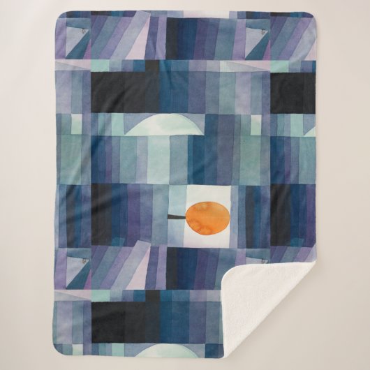 Paul Klee Abstrakt Tree Blue Painting Sherpadecke (Vorderseite)