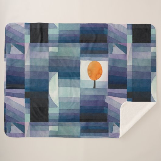 Paul Klee Abstrakt Tree Blue Painting Sherpadecke (Vorderseite (Horizontal))