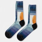 Paul Klee Abstrakt Tree Blue Painting Socken (Linkes Detail)