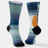 Paul Klee Abstrakt Tree Blue Painting Socken (Gewinkelt)