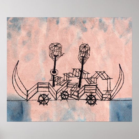 Paul Klee - Alter Dampfer (Altes Dampfschiff), Poster (Vorne)