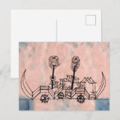 Paul Klee - Alter Dampfer (Altes Dampfschiff), Postkarte (Vorne/Hinten)