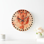 Paul Klee art: Angelus Novus (Neuer Engel) Große Wanduhr (Zuhause)