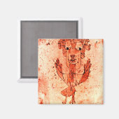 Paul Klee art: Angelus Novus (Neuer Engel) Magnet (Vorderseite/Rückseite)