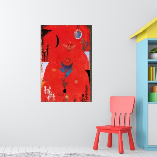 Paul Klee art - Blume Myth. Poster (Kinderzimmer 1)