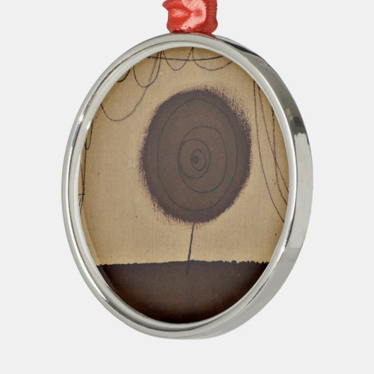 Paul Klee art: Eine Blume führt aus Silbernes Ornament (Links)