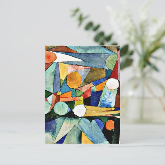 Paul Klee art: Farbformen Postkarte (Stehend Vorderseite)