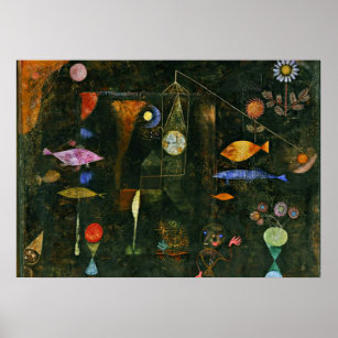 Paul Klee Art: Fish Magic, berühmtes Klee-Gemälde Poster