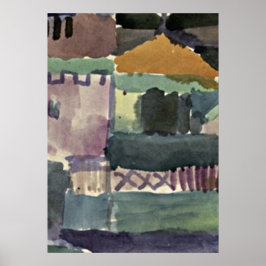 Paul Klee art: In den Häusern von St. Germain Poster