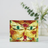 Paul Klee art: Katze und Vögel Postkarte (Stehend Vorderseite)