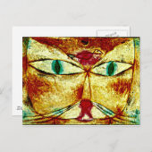 Paul Klee art: Katze und Vögel Postkarte (Vorne/Hinten)