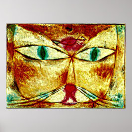 Paul Klee art: Katzen- und Vogelmalerei von Klee Poster