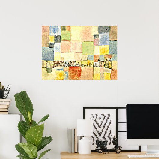 Paul Klee art - Neuer Stadtteil in M Poster (Heimbüro)