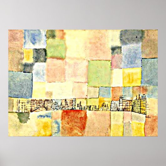 Paul Klee art - Neuer Stadtteil in M Poster (Vorne)