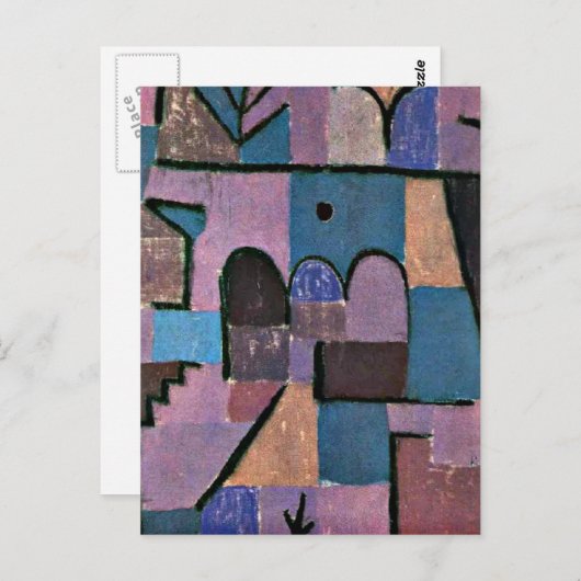 Paul Klee art: Orientalischer Garten Postkarte (Vorne/Hinten)
