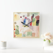 Paul Klee art: Paarnde Wasserfarbe, rot Quadratische Wanduhr (Zuhause)
