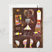 Paul Klee art: Puppentheater Postkarte (Vorne/Hinten)