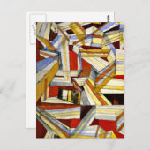 Paul Klee art: Transparent-Perspectivisch Gefugt Postkarte (Vorne/Hinten)