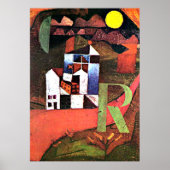 Paul Klee artwork, Villa R Poster (Vorne)